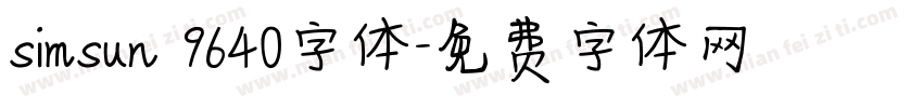 simsun 9640字体字体转换